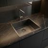 Pure.Sink Luxion Gunmetal sink, 36x40 cm, undermount, flush-mount, and top-mount, PLX3640-61